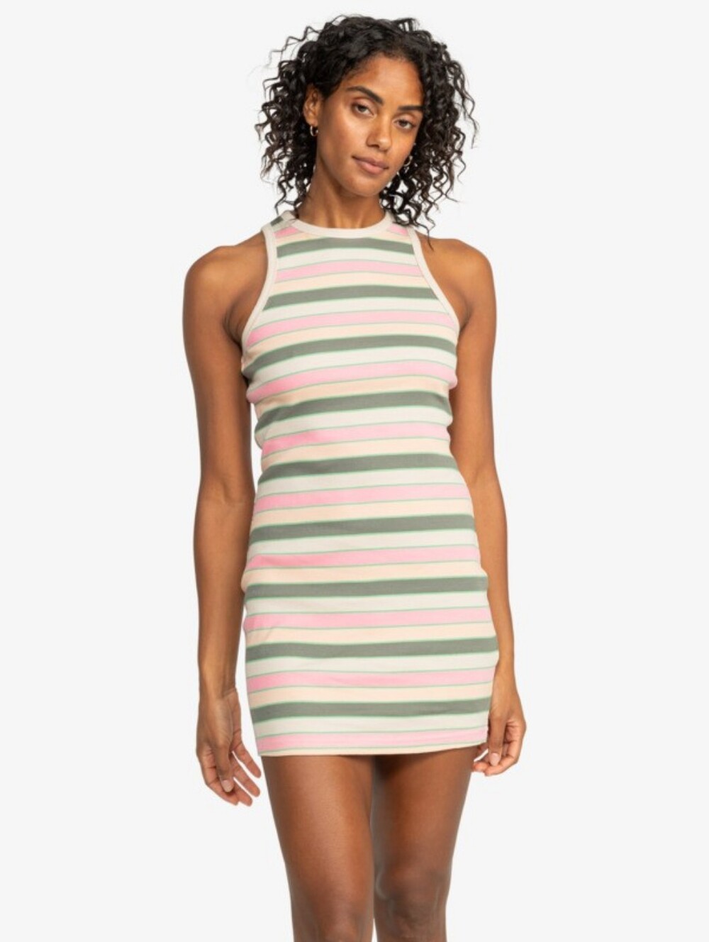 Roxy Back To Beautiful Striped Mini Dress Size Medium